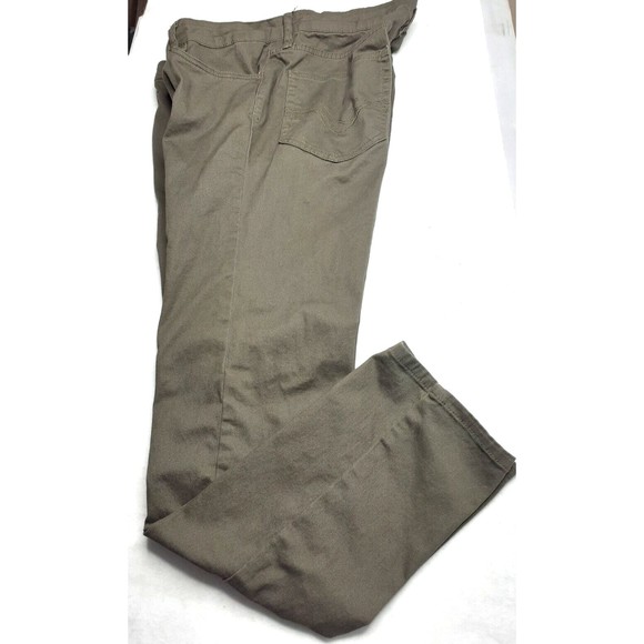 IZOD Men's Size 34x32 Dark Green Slim Fit Straight Leg pants Zipper pocket - Picture 5 of 6